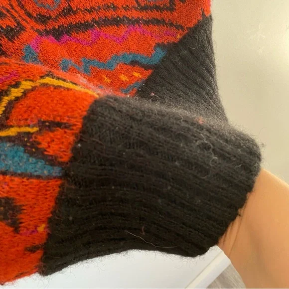 *SOLD* Giovanni Ferretti Vintage Vibrant Geometric Women's Cardigan Wool Size L - Picture 13 of 13